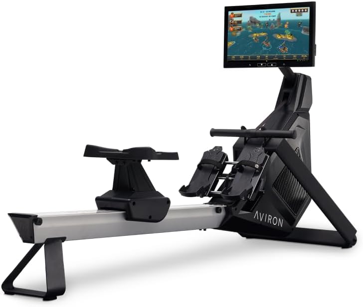 Aviron Strong Series Rower: 22″ HD Touchscreen