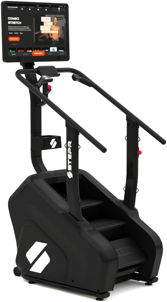 STEPR+ Stair Master Climber with 27″ Touchscreen For Home