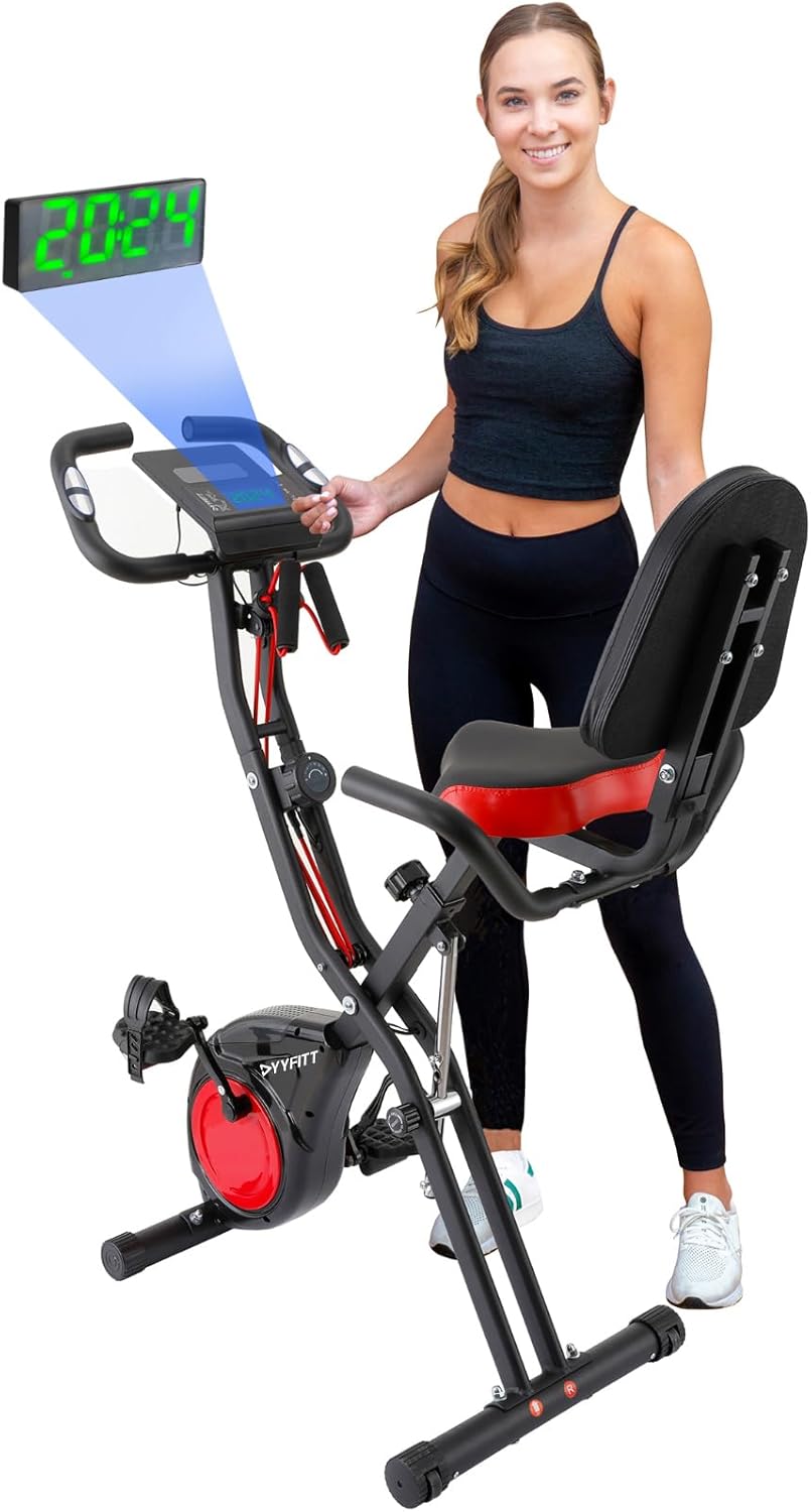 YYFITT 3-IN-1 Exercise Bike with Luminous Digits Display