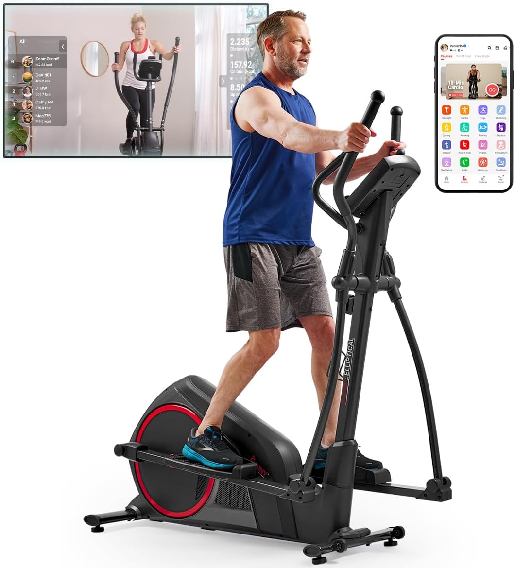 Sunny Health & Fitness Elliptical Machine with Extended Stride
