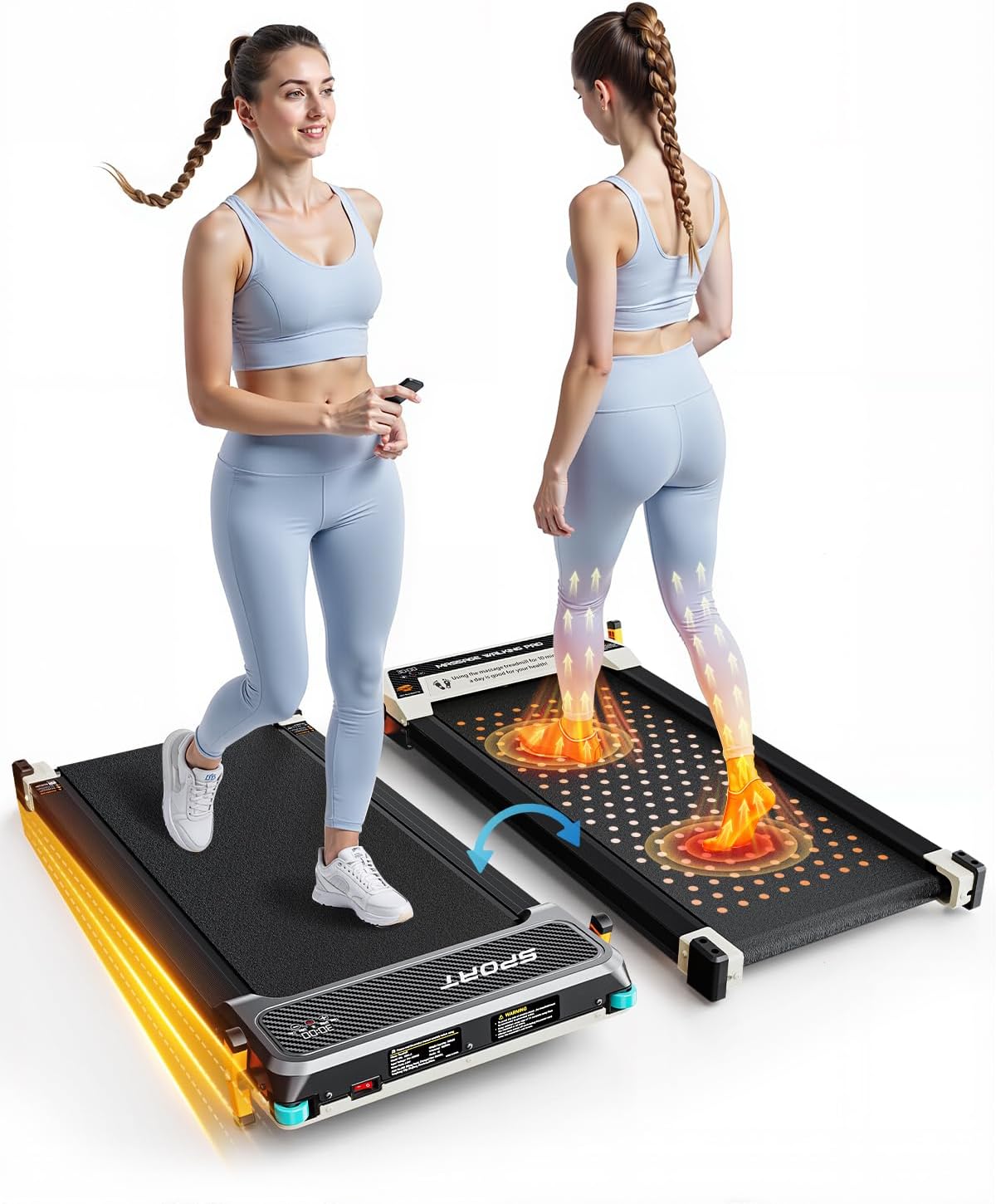 FUNRAY Home Walking Pad & Treadmill Trainer