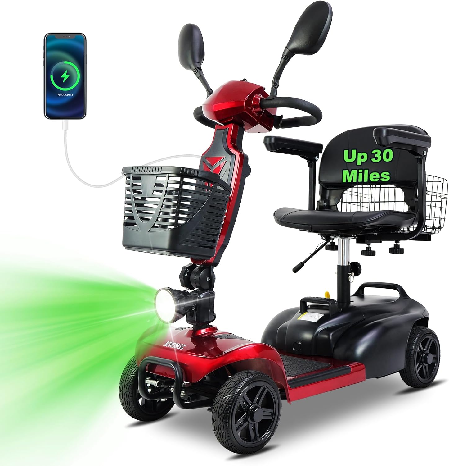 MOVEMAGIC 30 Miles Electric Mobility Scooter