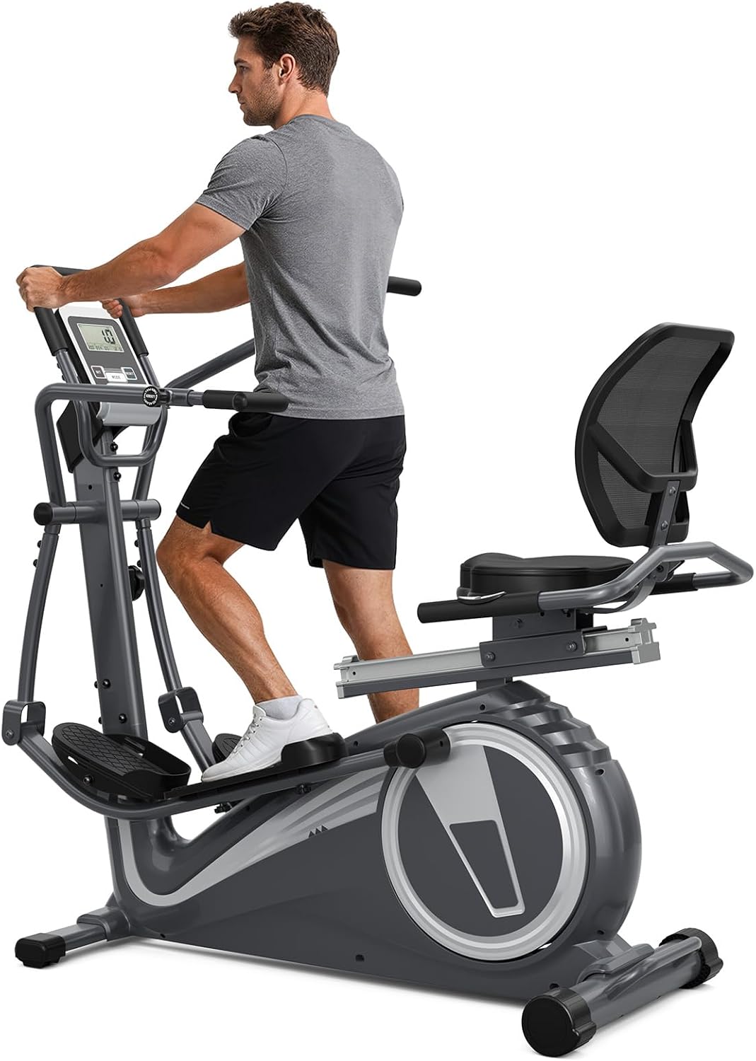 THERUN Quiet Stationary Recumbent Elliptical Exercise Machine for Home