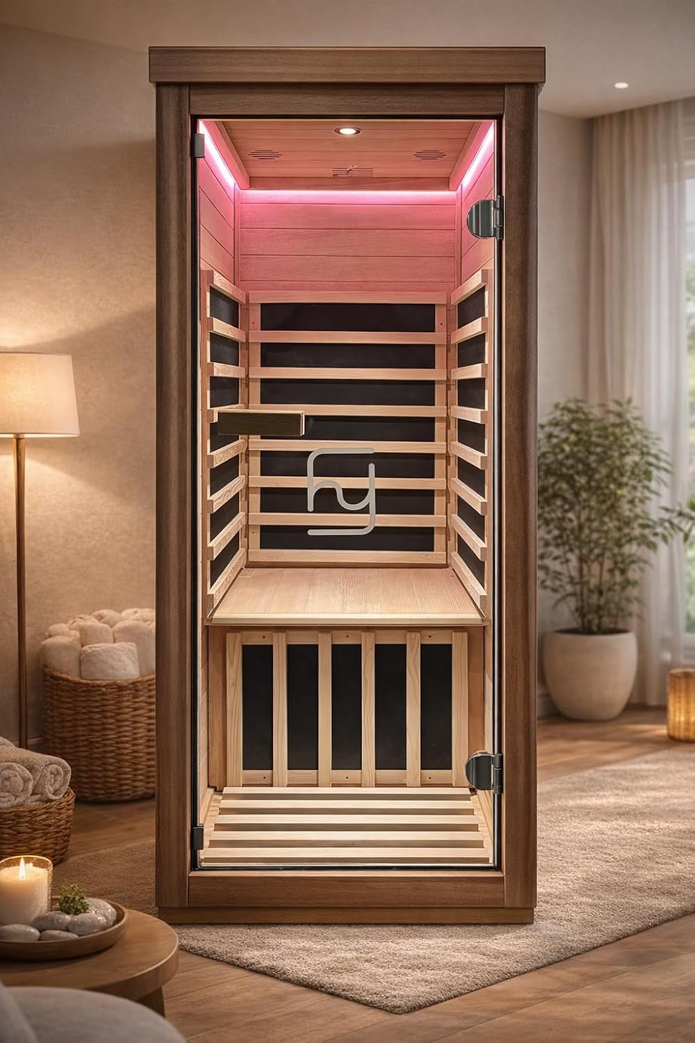 Haoyao 1‑Person Infrared Sauna with Bluetooth Speakers