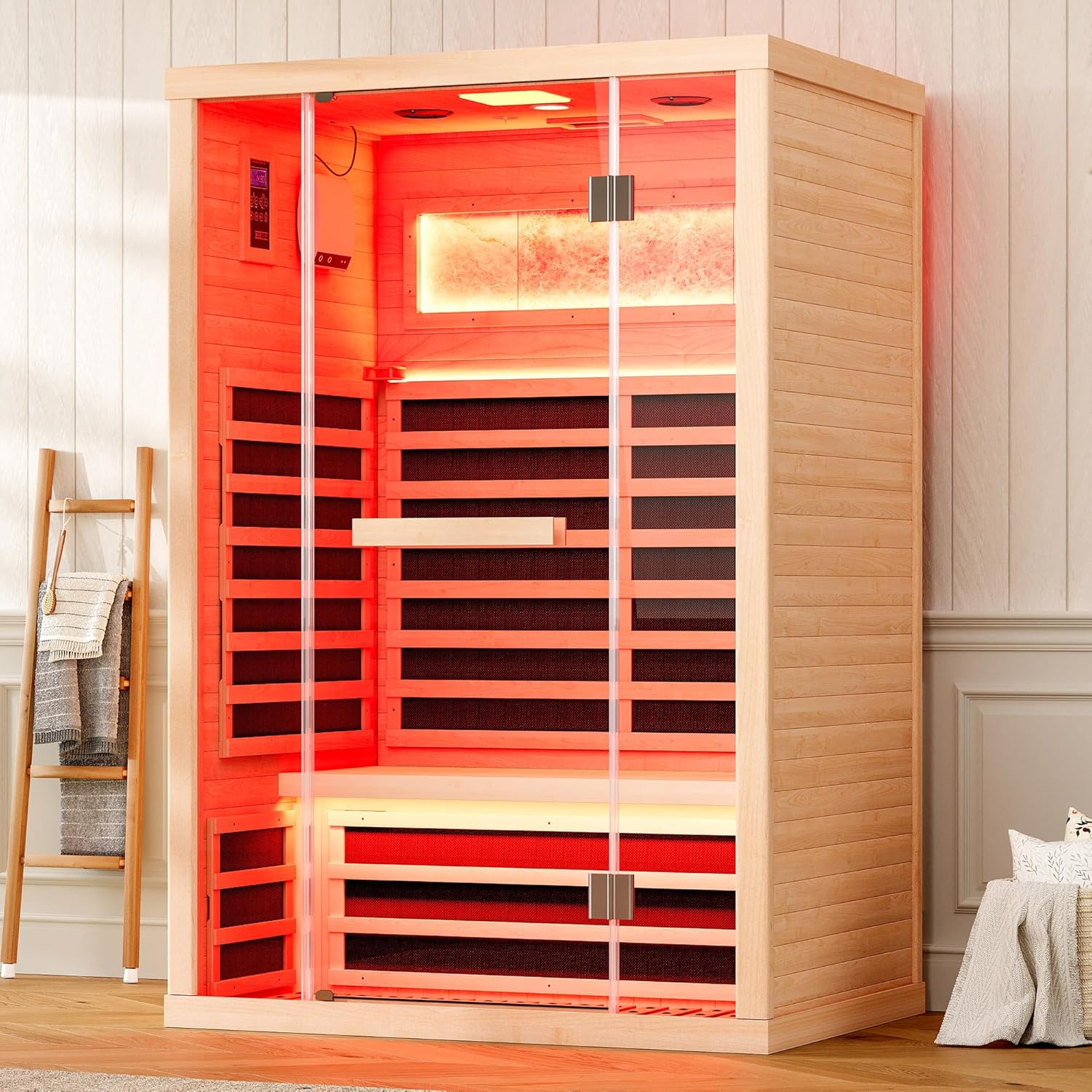 Albott Infrared Sauna with Hemlock Wood, Tourmaline & 7-Color Therapy